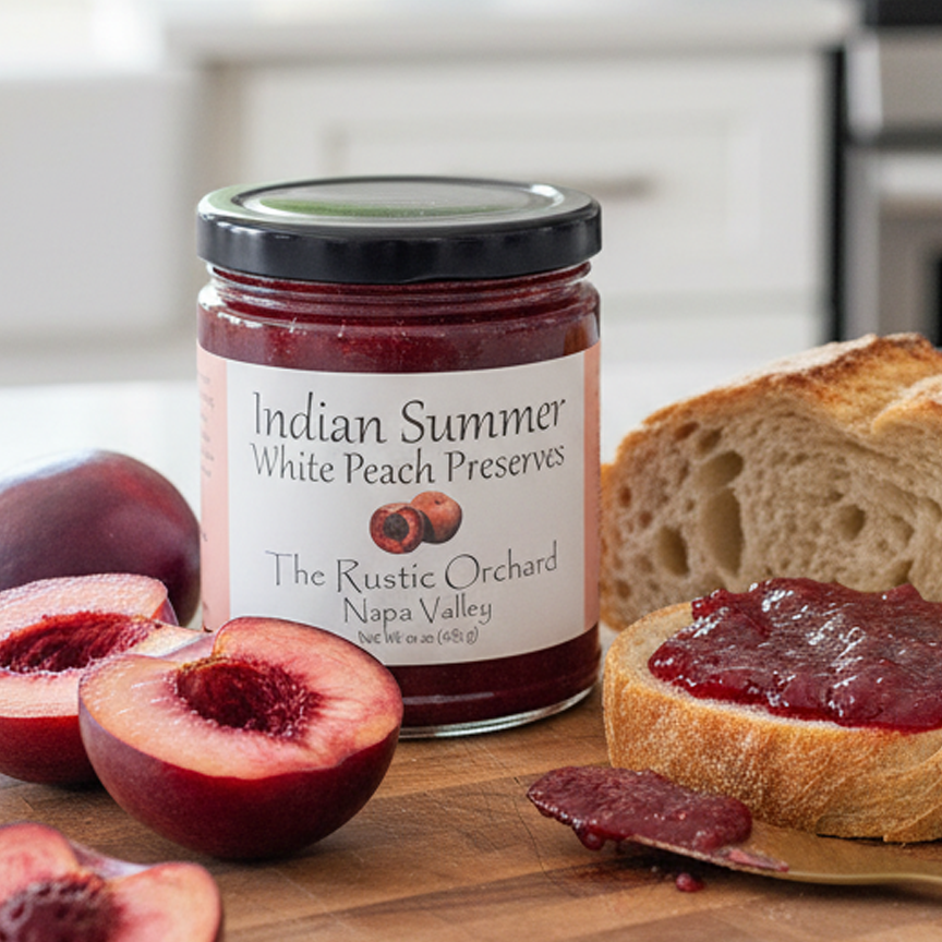 Indian Summer White Peach Preserves