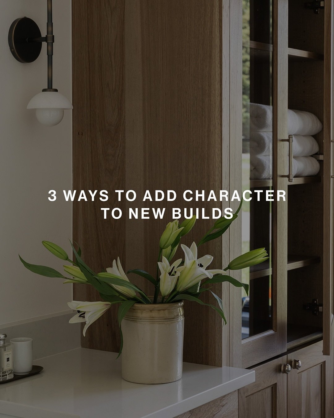 Because a new home shouldn&rsquo;t feel like a blank slate, it should feel like you.

Character often comes from what&rsquo;s not perfect. We love using natural materials that evolve with time, think unlacquered brass, textured wood, and stone with s