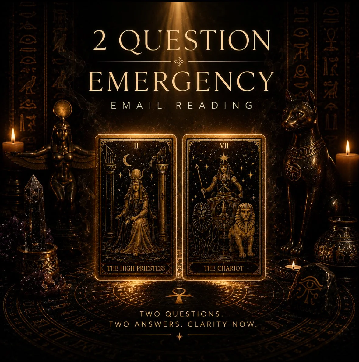 2 Question Emergency Emailed Reading (3-24 Hrs Turnaround)