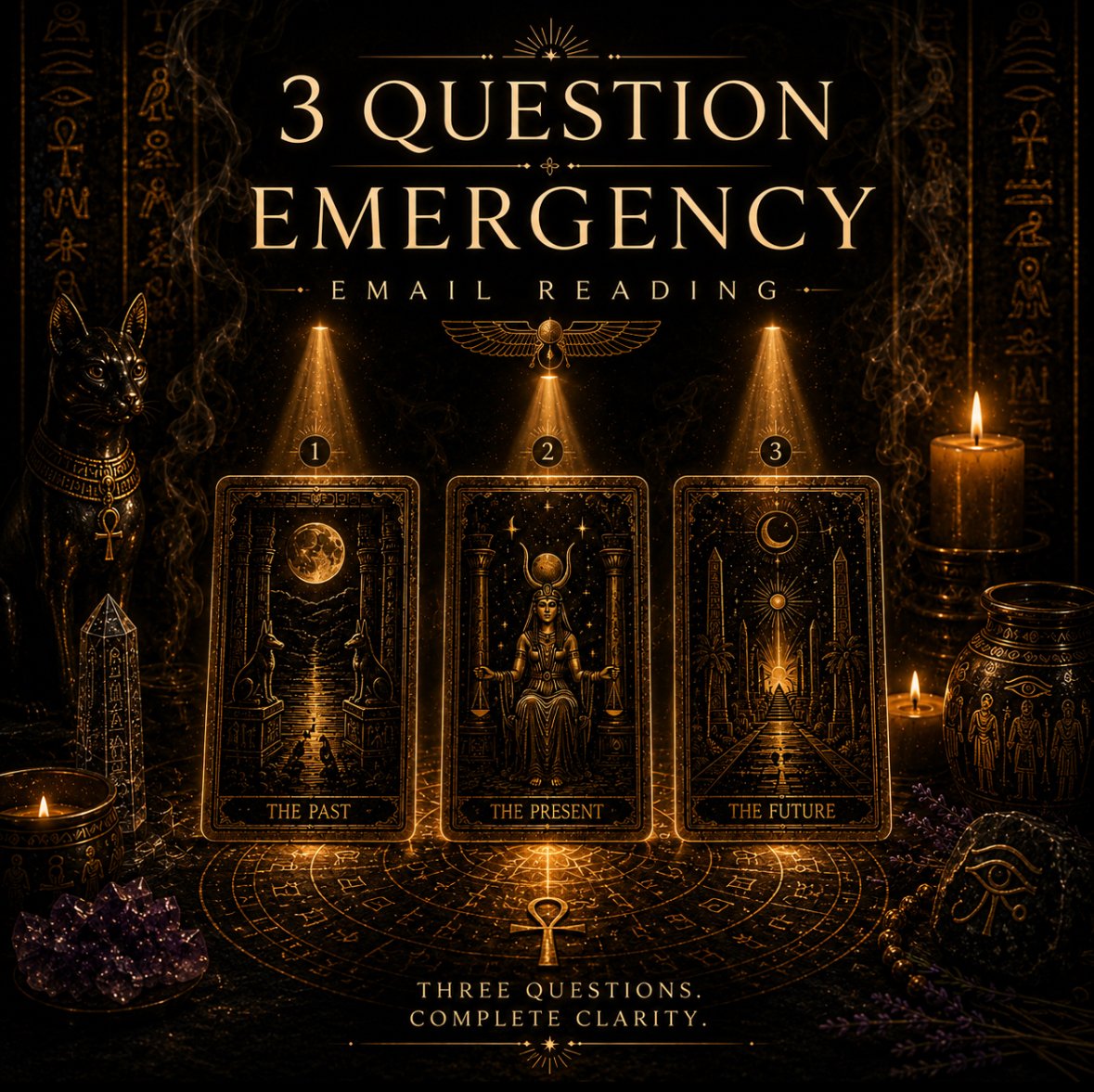 3 Question Emergency Emailed Reading (3- 24 Hrs Turnaround)