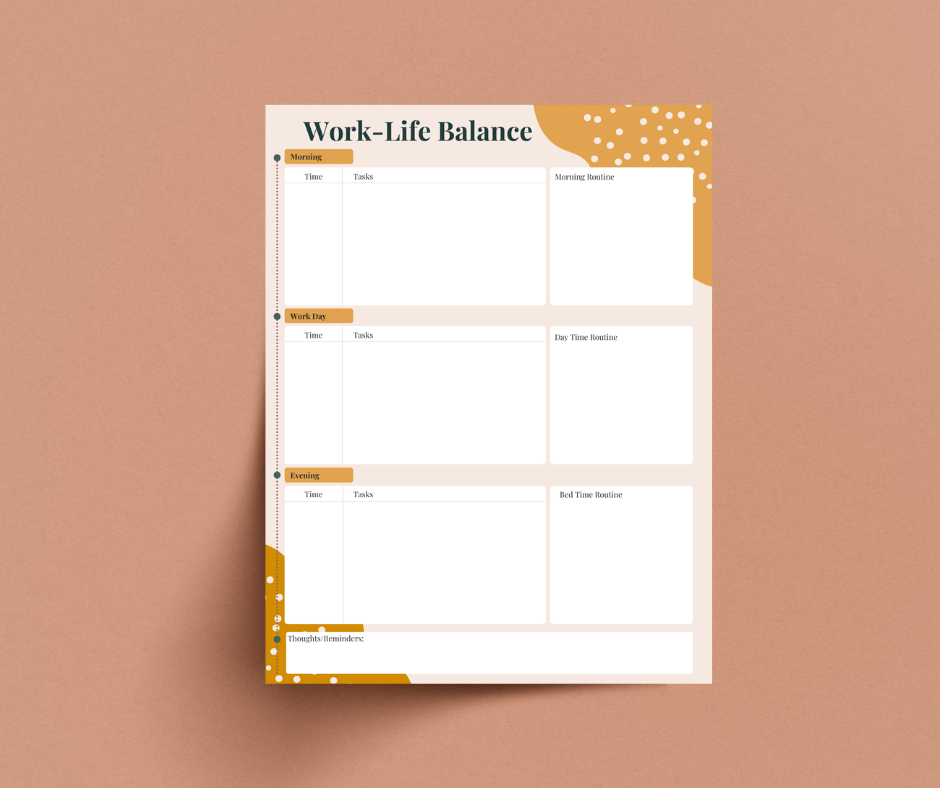 Free Printable Planners for Balance and Productivity — HP Psychotherapy