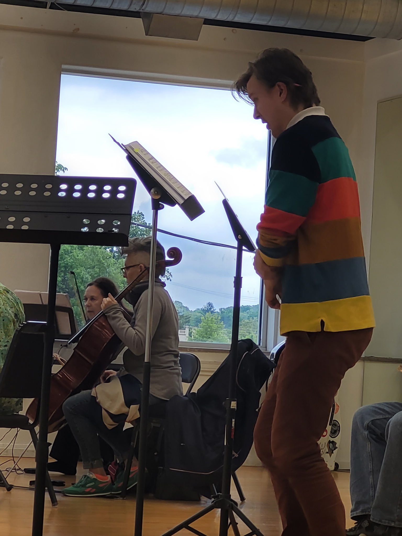 Hayden Keefer impressing the room with his rich Bass and hilariously perfect stage presence as Don Pasquale