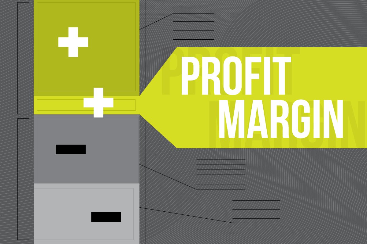 Abstract representation of where profit margin falls in an overall chart of profit and loss