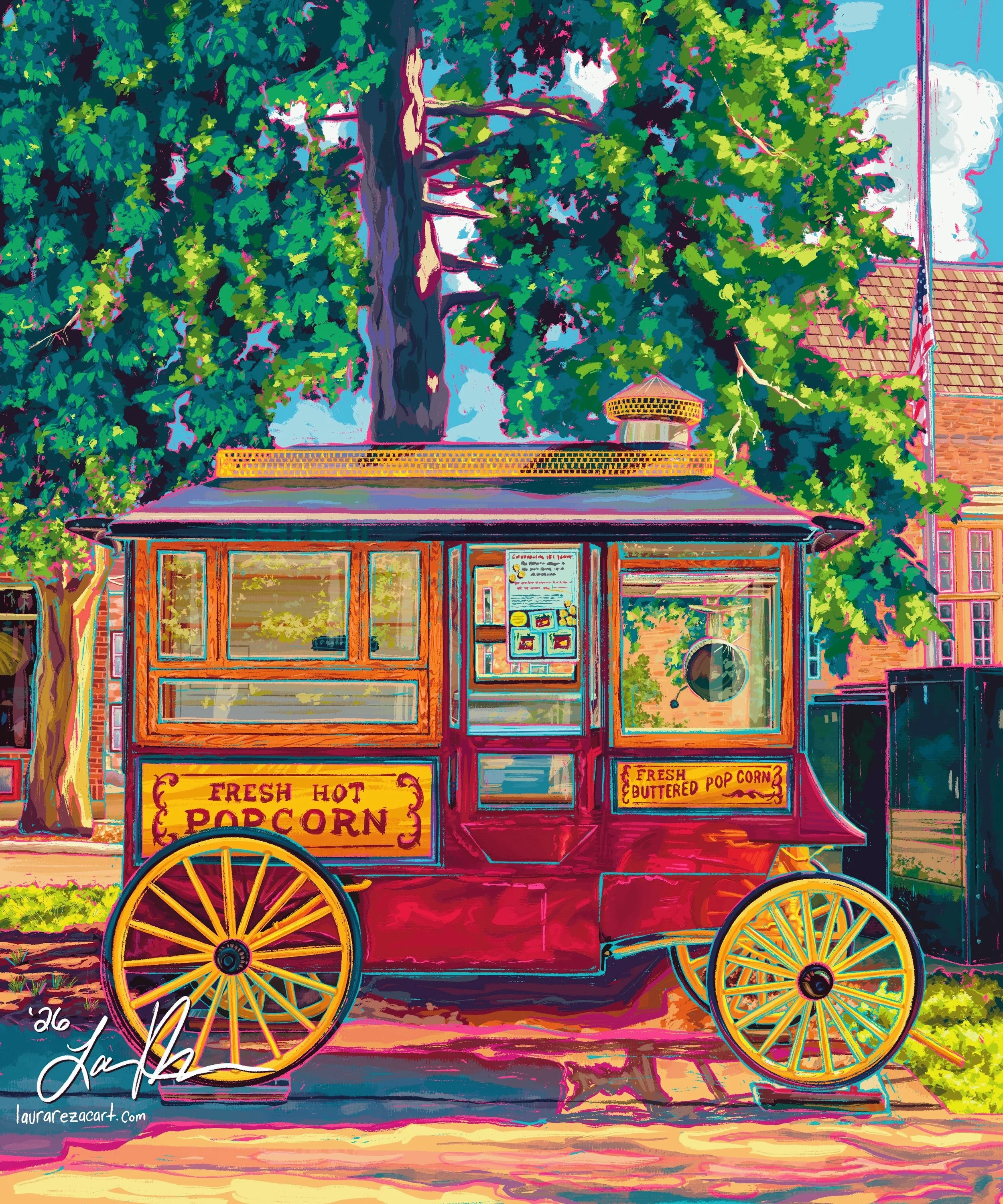 "Northfield Popcorn Wagon" - Digital