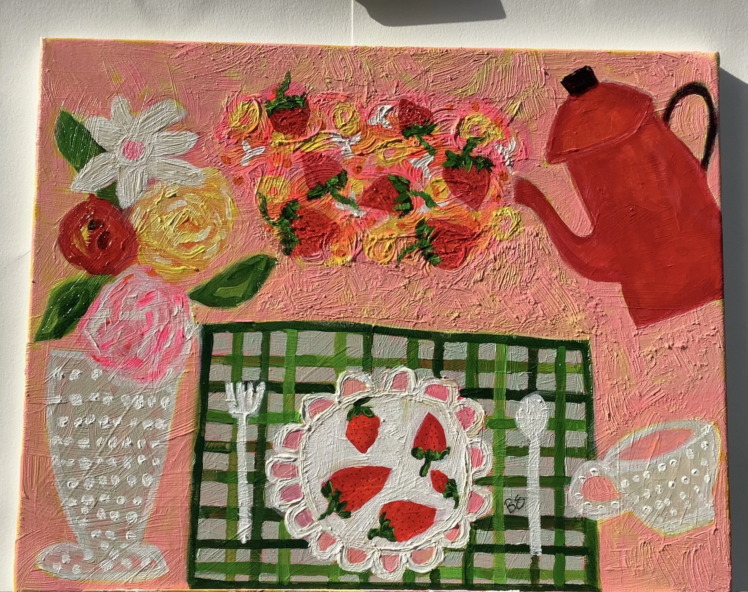 Shirley is dreaming of strawberries tumbling nearby like they just came in from the garden.