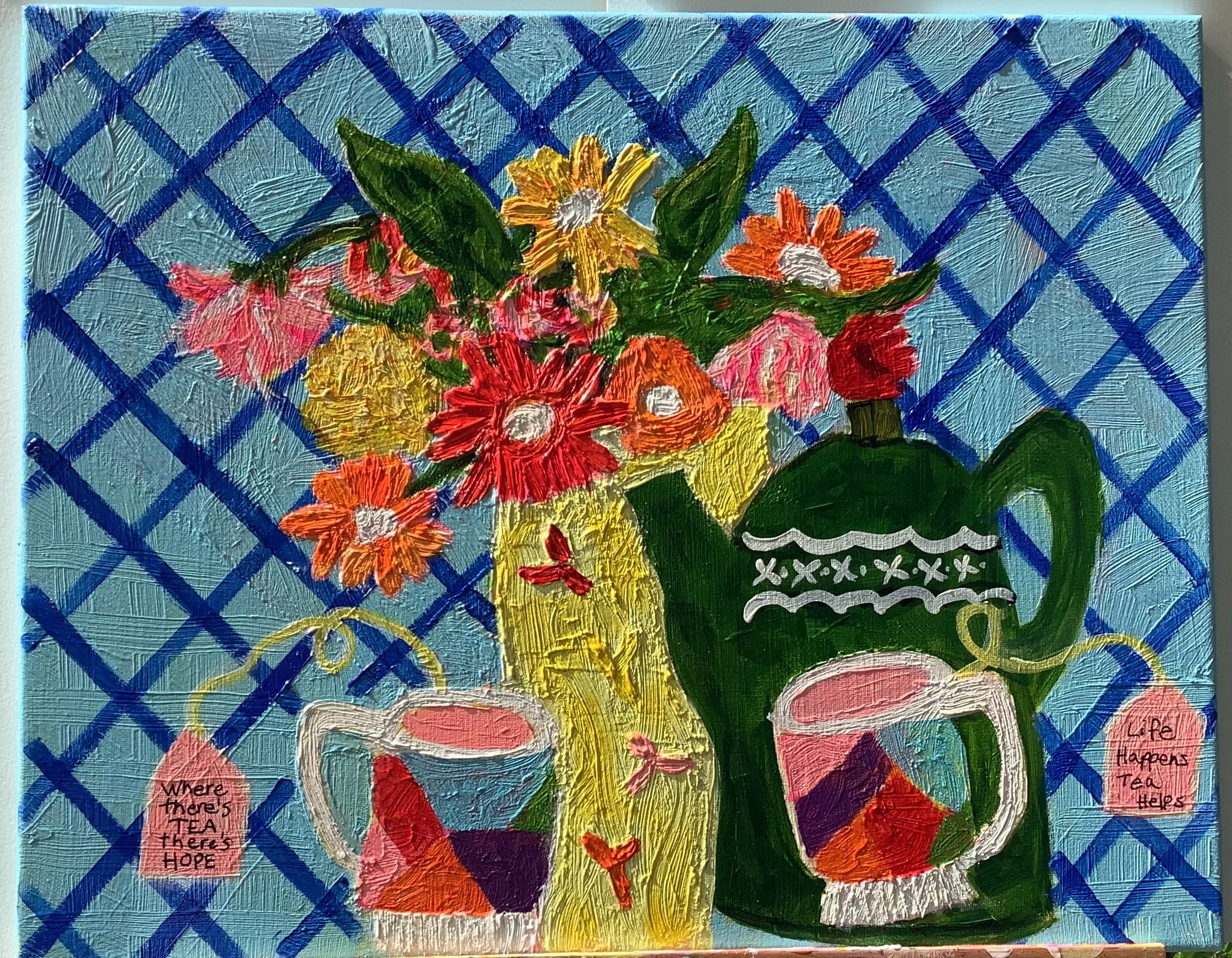 Margie bought the green teapot at an estate sale. Other people's stuff has been following her home ever since.