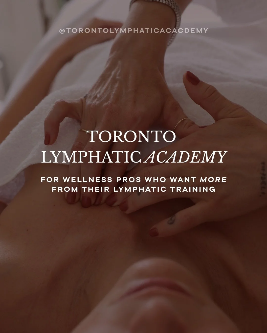 We created Toronto Lymphatic Academy because we wanted to teach the kind of lymphatic education we wish had existed when we started.

Yes, you&rsquo;ll leave knowing how to perform Manual Lymphatic Drainage with confidence. But what really matters to