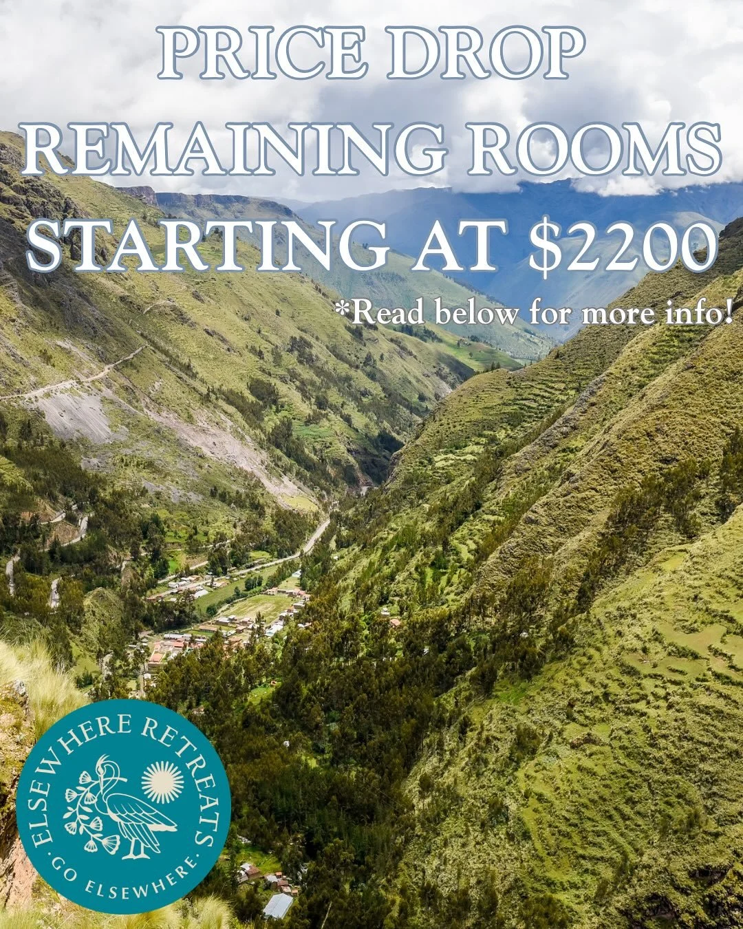 🌿Last Call for the Sacred Valley🌿

With Machu Picchu now fully booked during our week, we&rsquo;ve lowered prices and they are now starting $2200 for the entire week. If the citadel is essential to your trip, we&rsquo;ll guide you in planning your 