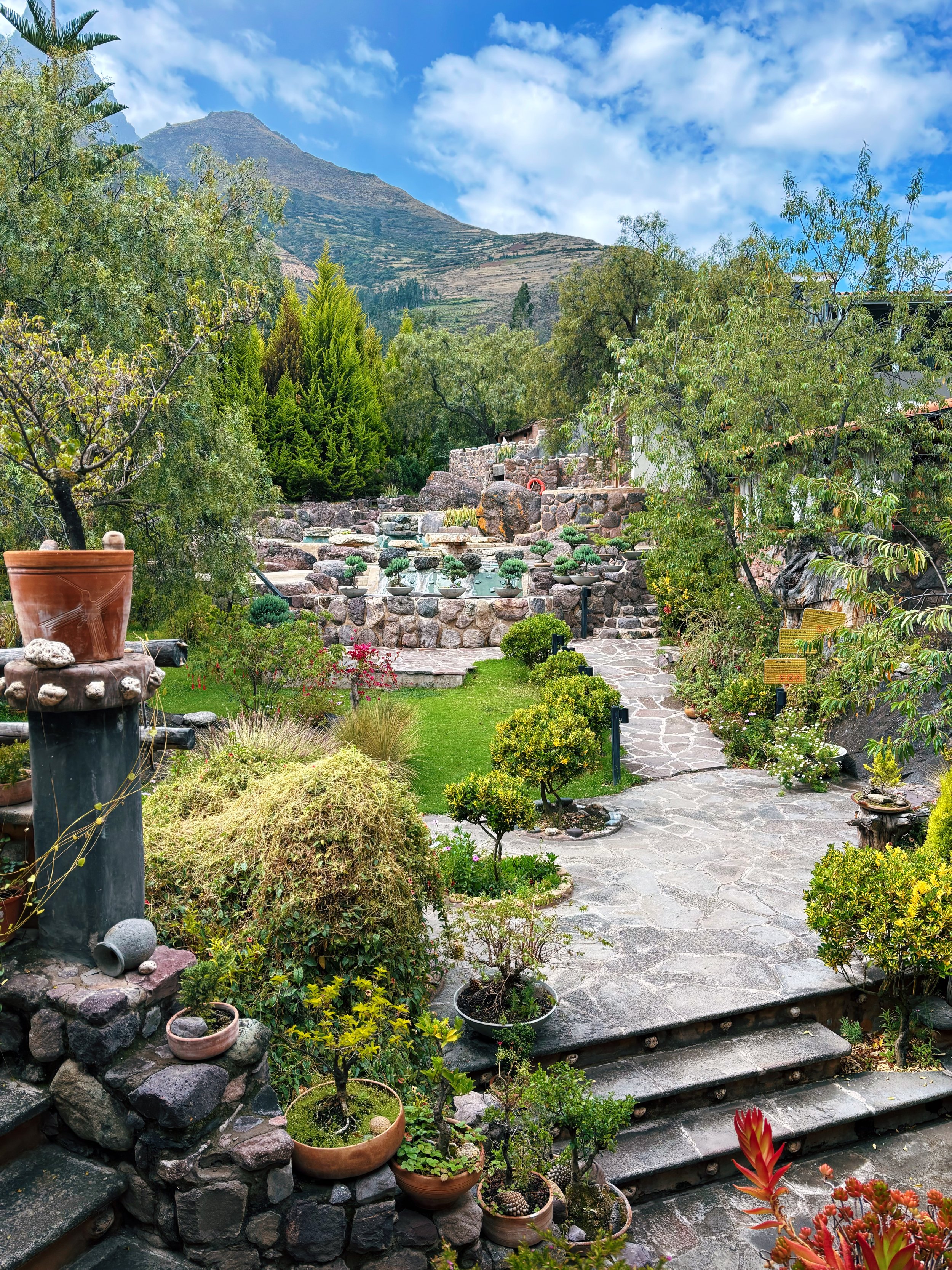 Grounds of the private spa where we hold our Sacred Valley retreat