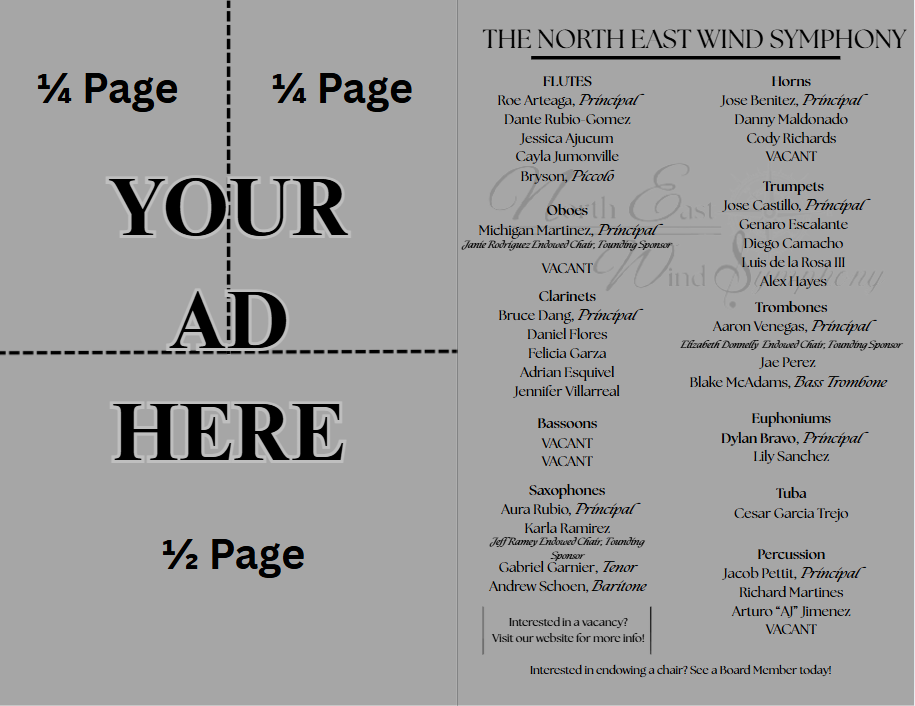 Concert Program Advertisement