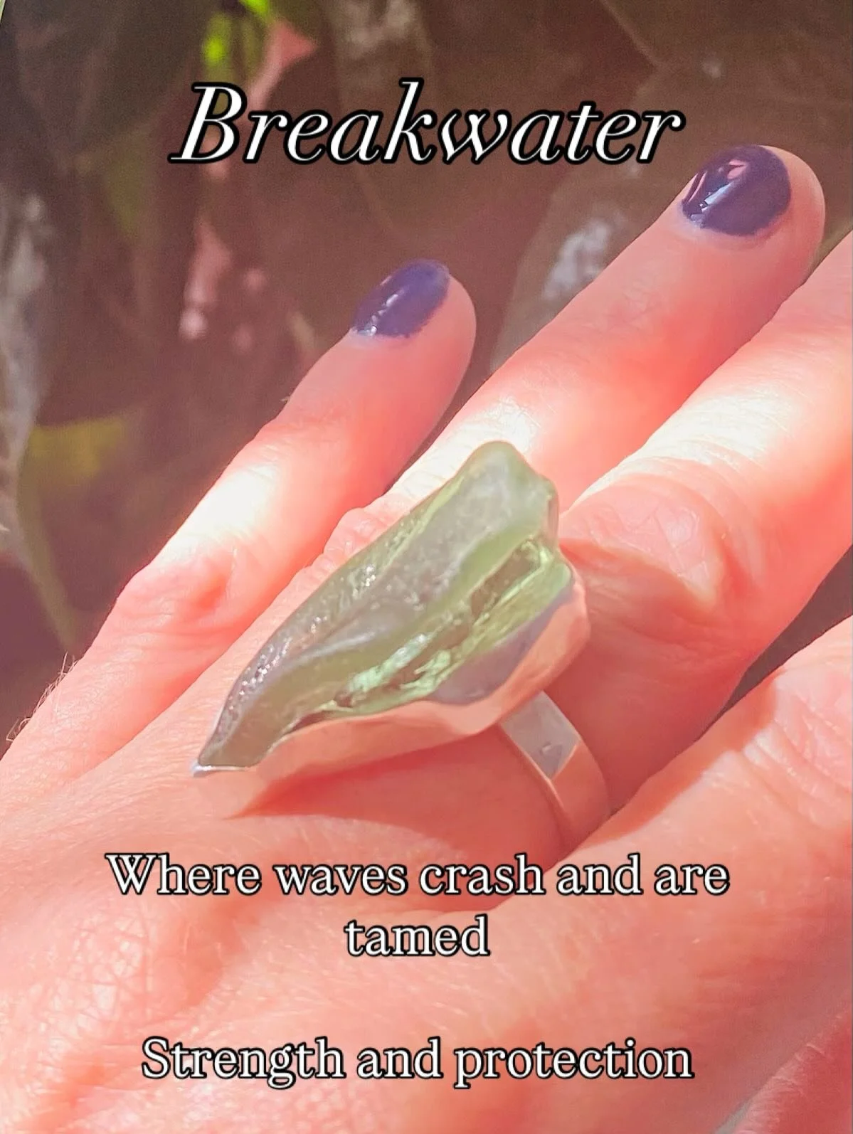 🌊&ldquo;Breakwater&rdquo;

This was such a fun and fulfilling commissioned piece to create. The sea glass reminded me of a wave just as it breaks&mdash;and I loved designing the silver to echo that energy and motion. 🌊

#seaglassjewelry #handmadeje