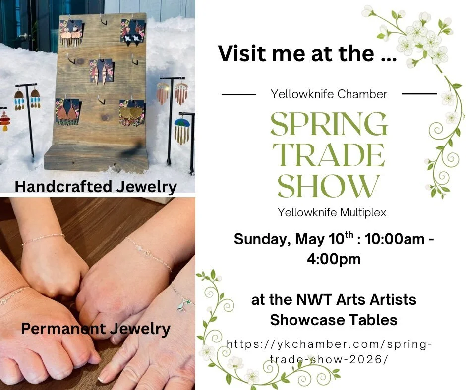 🌺 I&rsquo;m looking forward to seeing you this Sunday at the Yellowknife Spring Trade Show! 

Grateful for the opportunity to be part of the NWT Arts Artists Showcase tables &hearts;️🌺