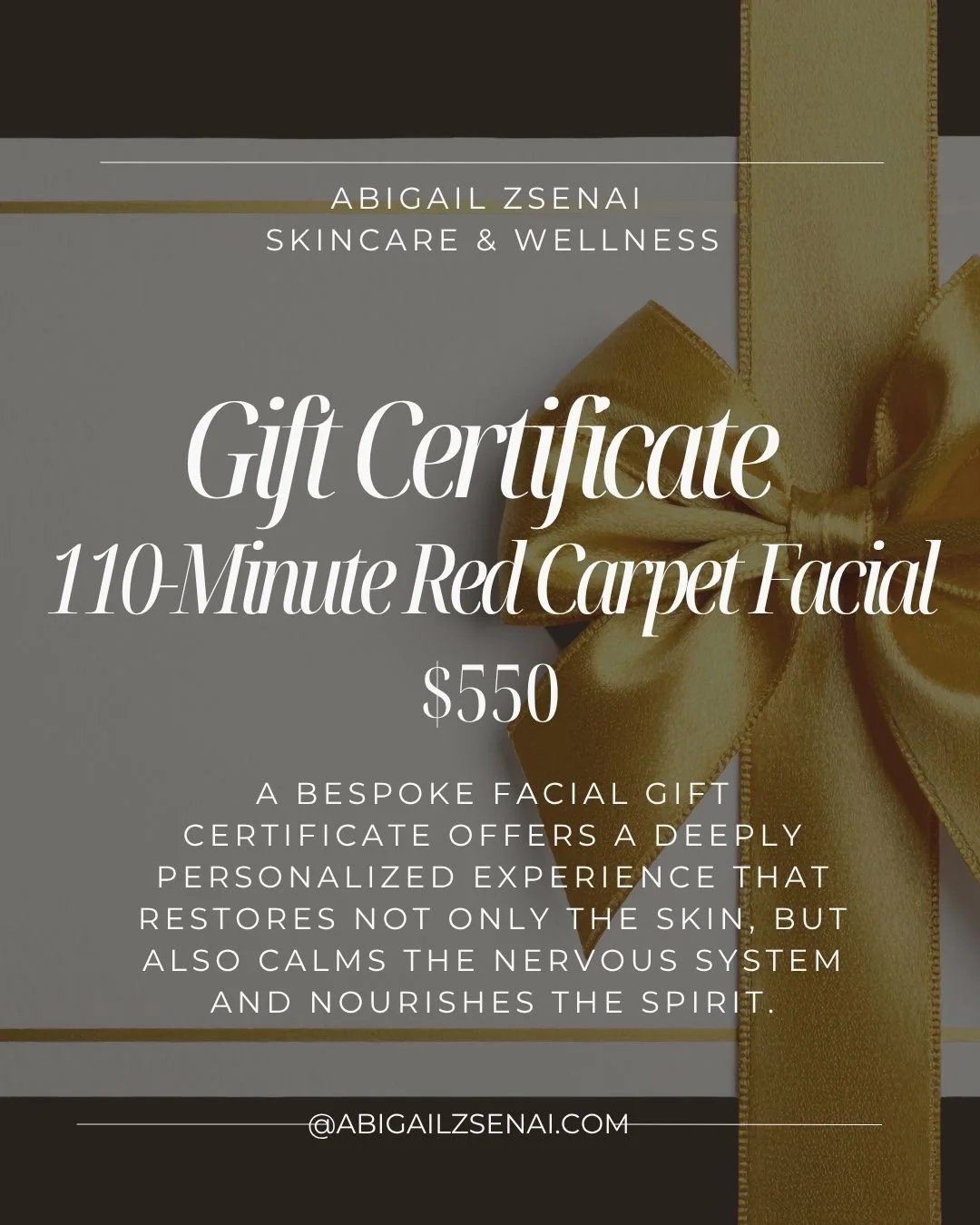 Gift Certificate: Signature Red Carpet Facial | 110-Minute