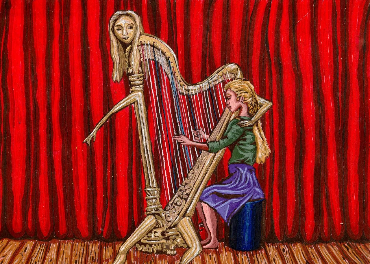 "The Harpist"
