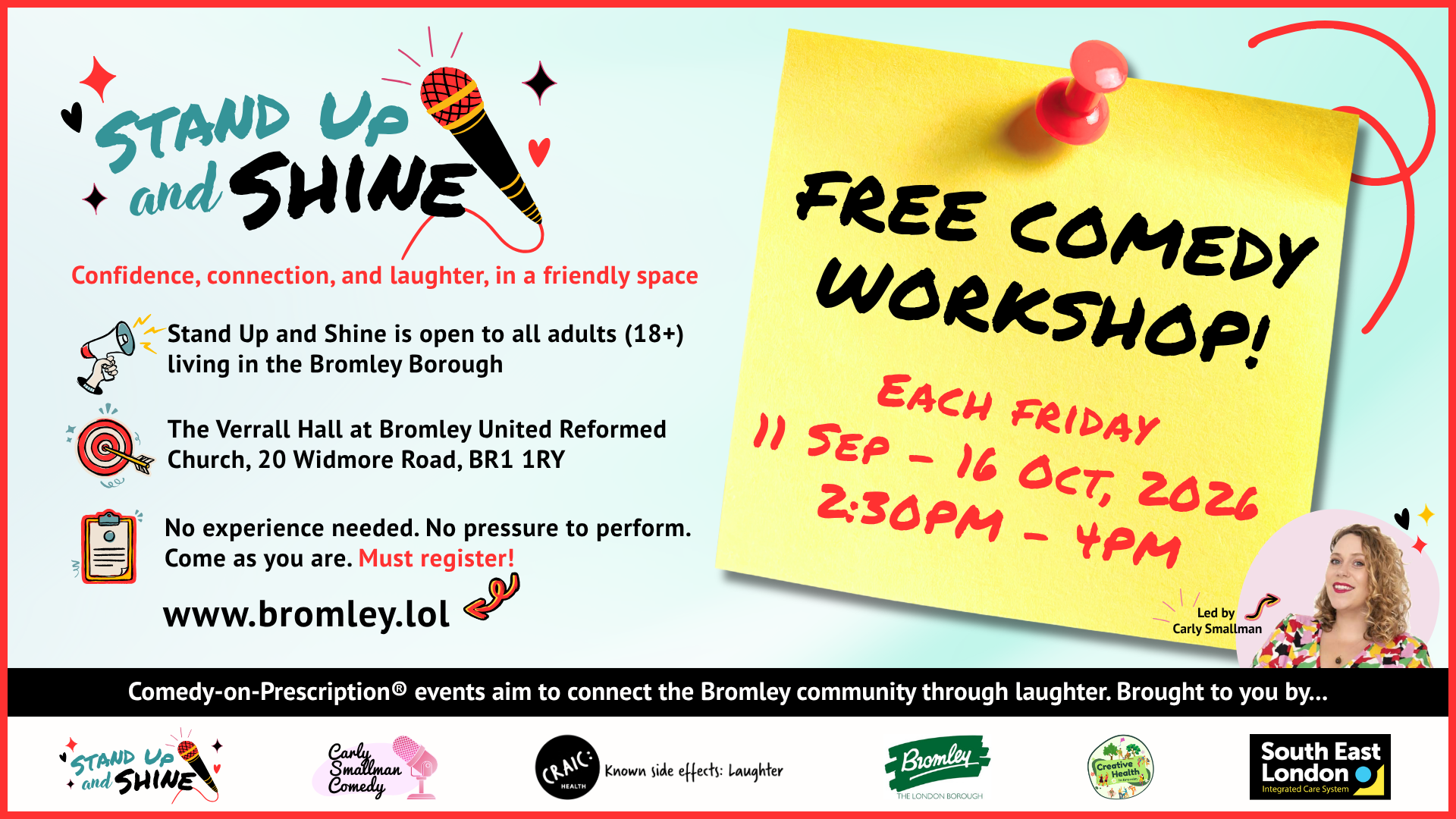 Free Beginner Comedy Workshop  SERIES (18+)