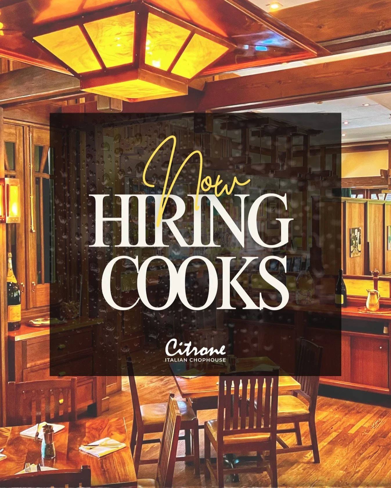 We&rsquo;re growing our Citrone family! 👨&zwj;🍳🤌🏼

We&rsquo;re 𝗰𝘂𝗿𝗿𝗲𝗻𝘁𝗹𝘆 𝗵𝗶𝗿𝗶𝗻𝗴 𝗲𝘅𝗽𝗲𝗿𝗶𝗲𝗻𝗰𝗲𝗱 𝗳𝘂𝗹𝗹-𝘁𝗶𝗺𝗲 𝗰𝗼𝗼𝗸𝘀 who share our passion for great food, teamwork, and creating memorable dining experiences. If you&r