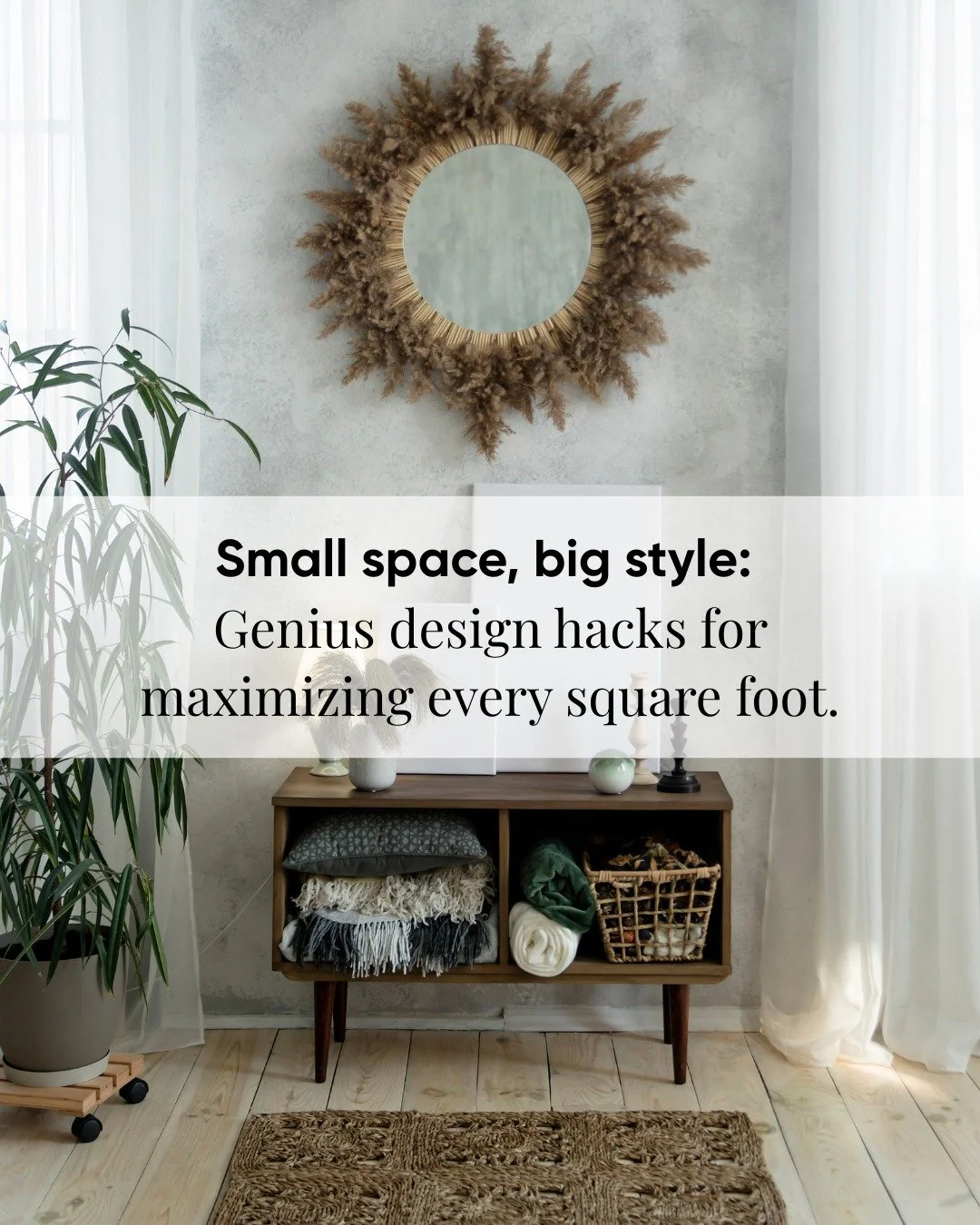 Your small space can still be smart and stylish. 💡 Think vertical storage, dual-purpose furniture, and light-reflecting mirrors to make it feel bigger and brighter.

Amy Phillips , Realtor
Call It Closed International Realty
407-792-8212
amyisyourag