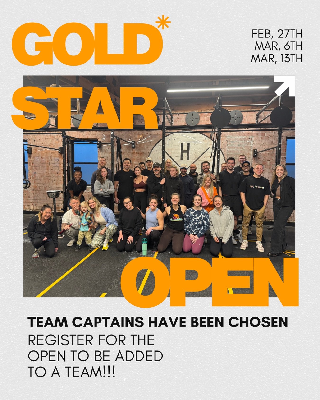 Register for the open to be added to a team!
*registration link in bio