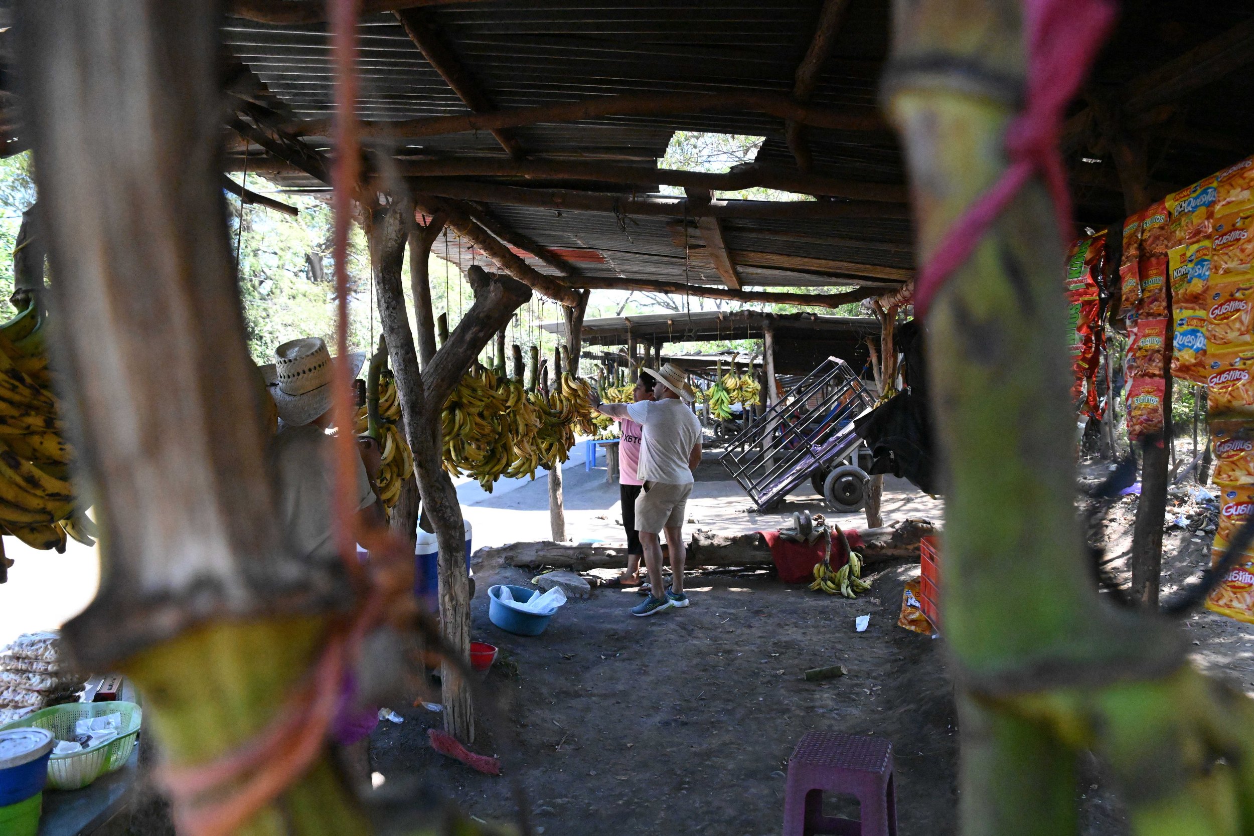 under dock with snacks for sale