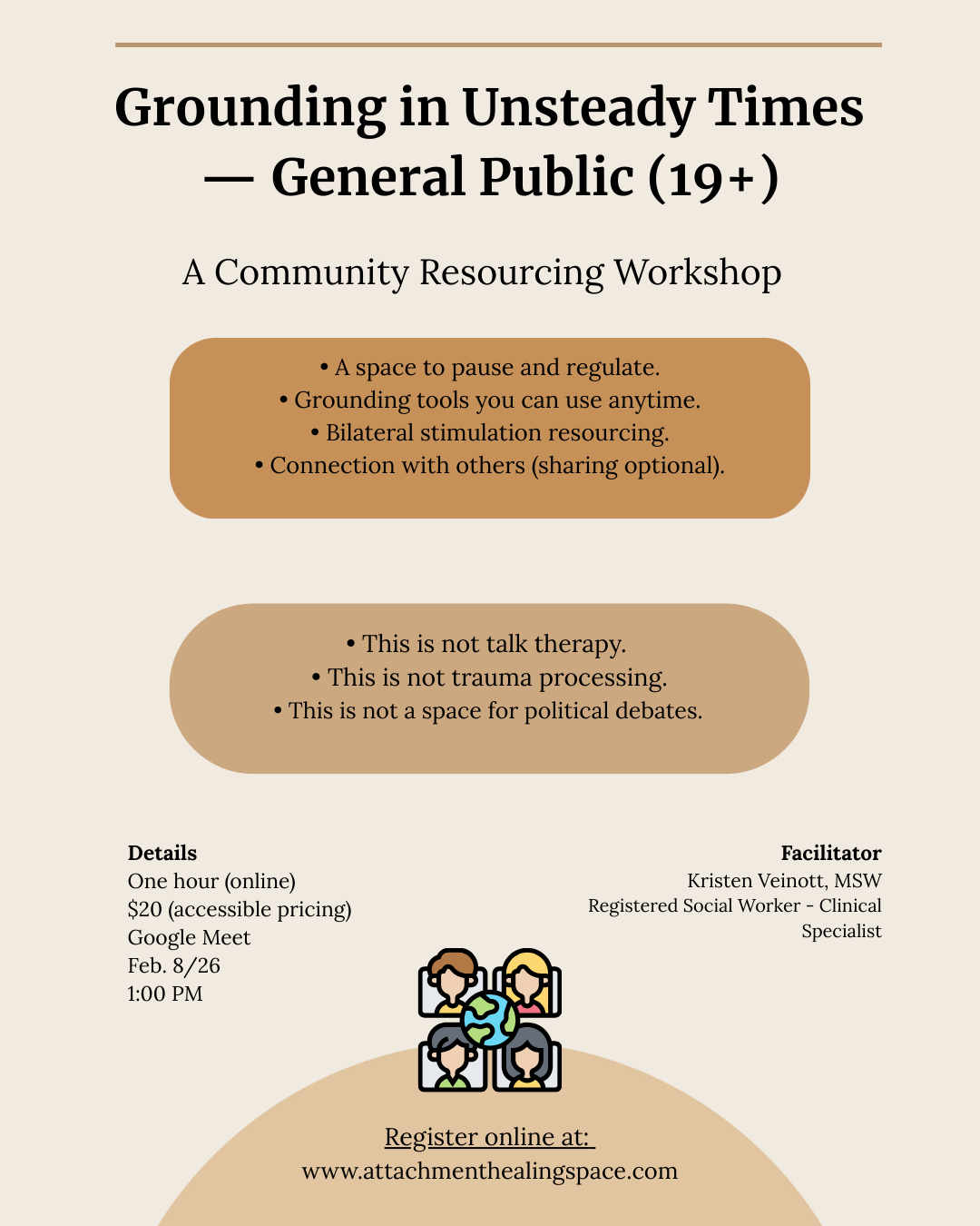 Grounding in Unsteady Times - General Public (19+)