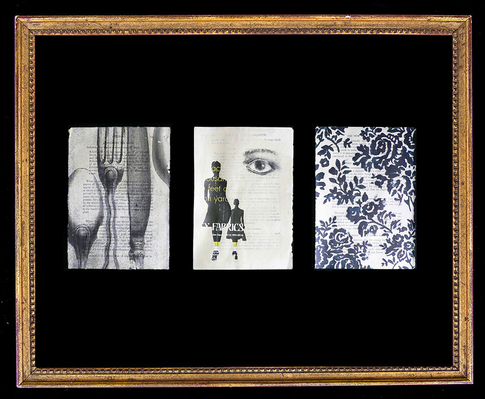Book of Etiquette #4, 1997-1999 collage on book pages 8” x 5.5” each (50 total) sold
