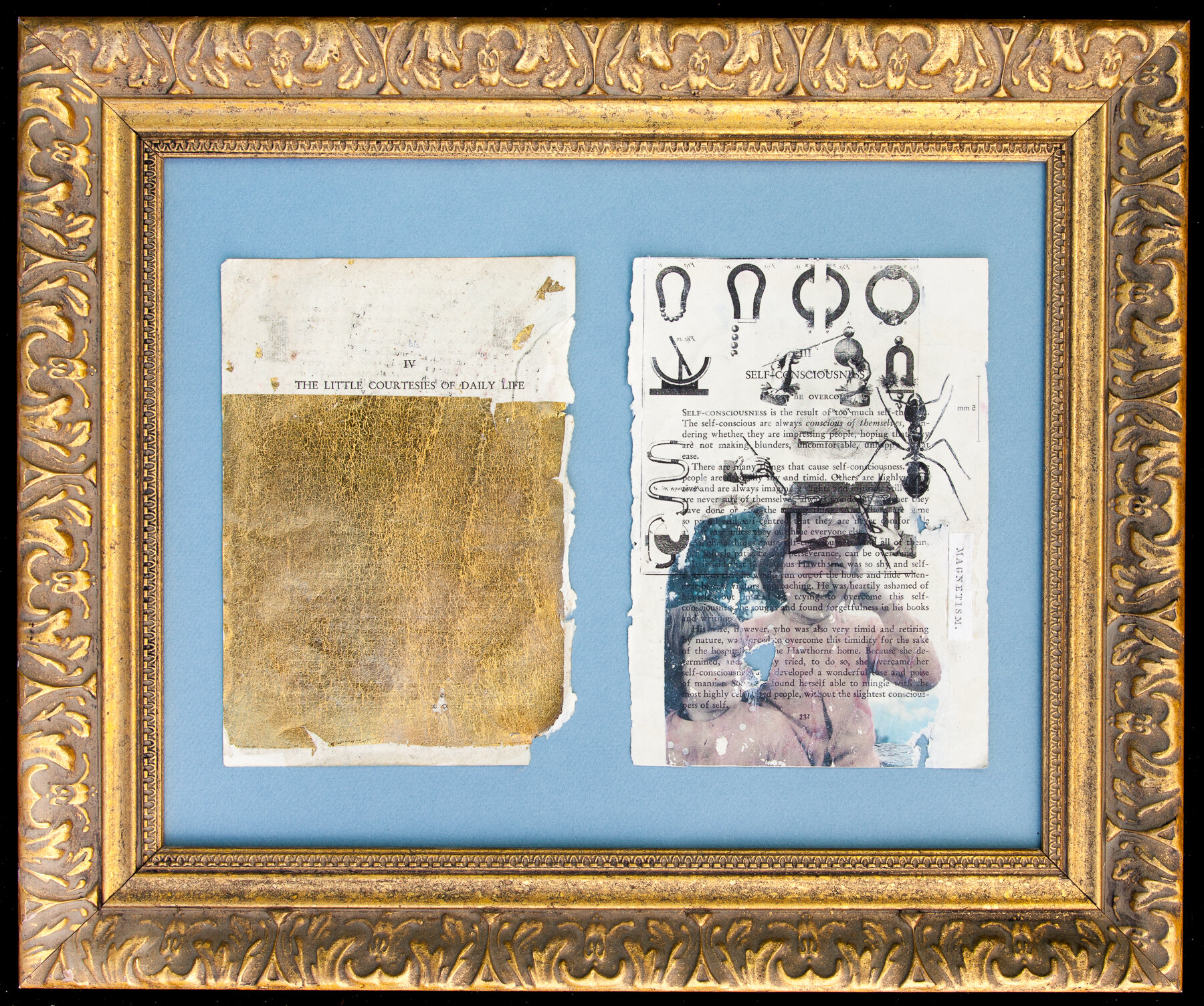 Book of Etiquette #17, 1997-1999 collage on book pages 8” x 5.5” each (50 total) sold
