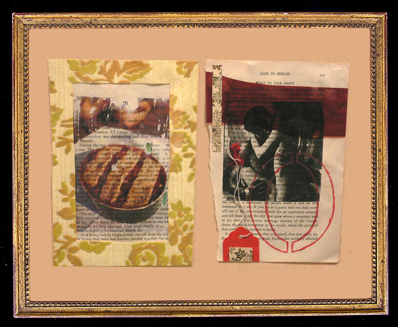 Book of Etiquette #20, 1997-1999 collage on book pages 8” x 5.5” each (50 total) sold