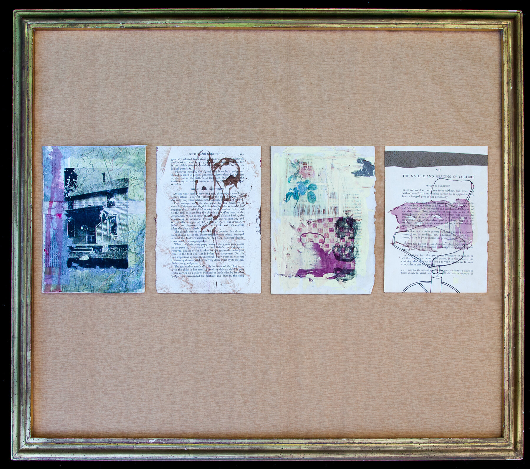 Book of Etiquette #18, 1997-1999 collage on book pages 8” x 5.5” each (50 total) sold