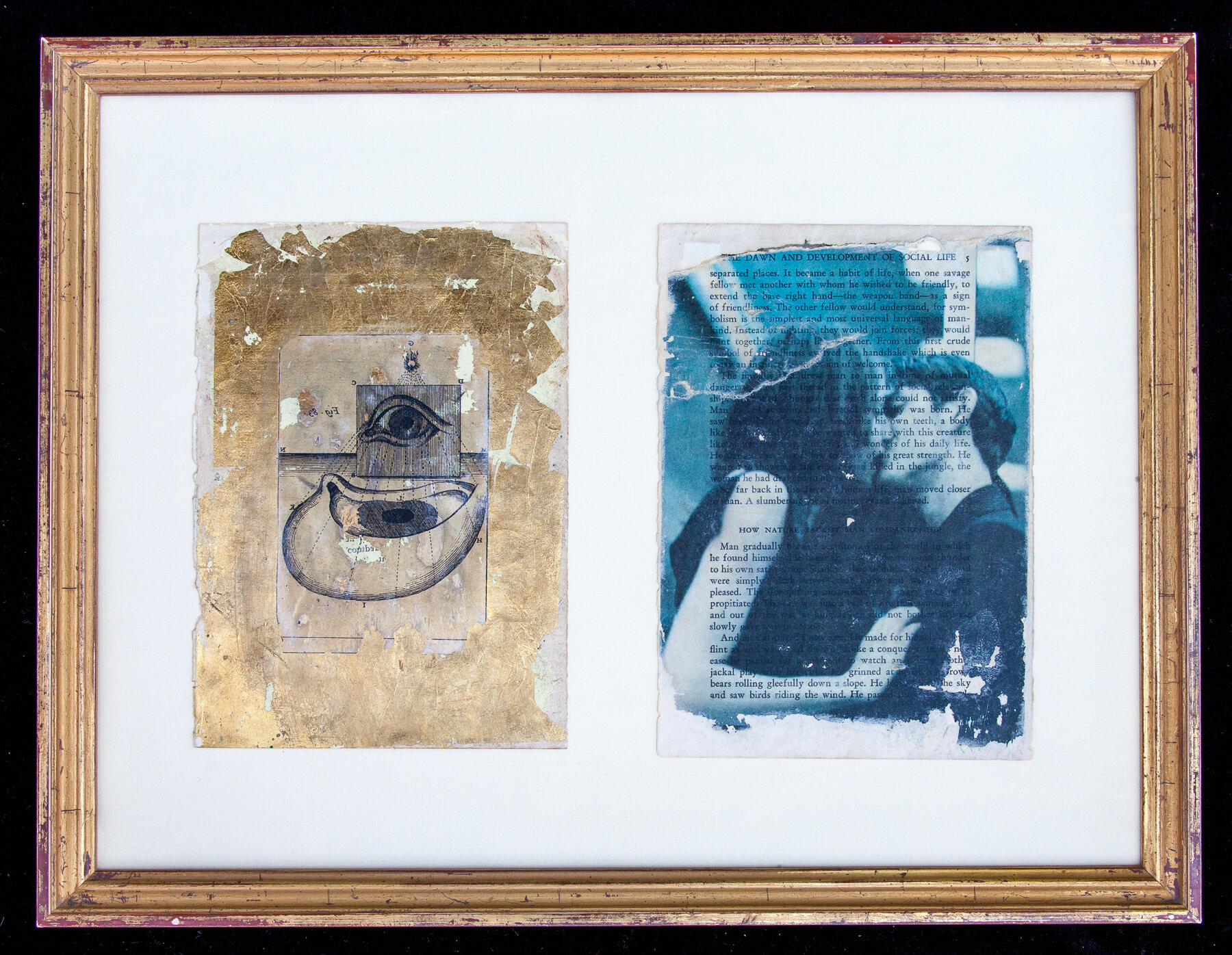 Book of Etiquette #7, 1997-1999 collage on book pages 8” x 5.5” each (50 total) sold