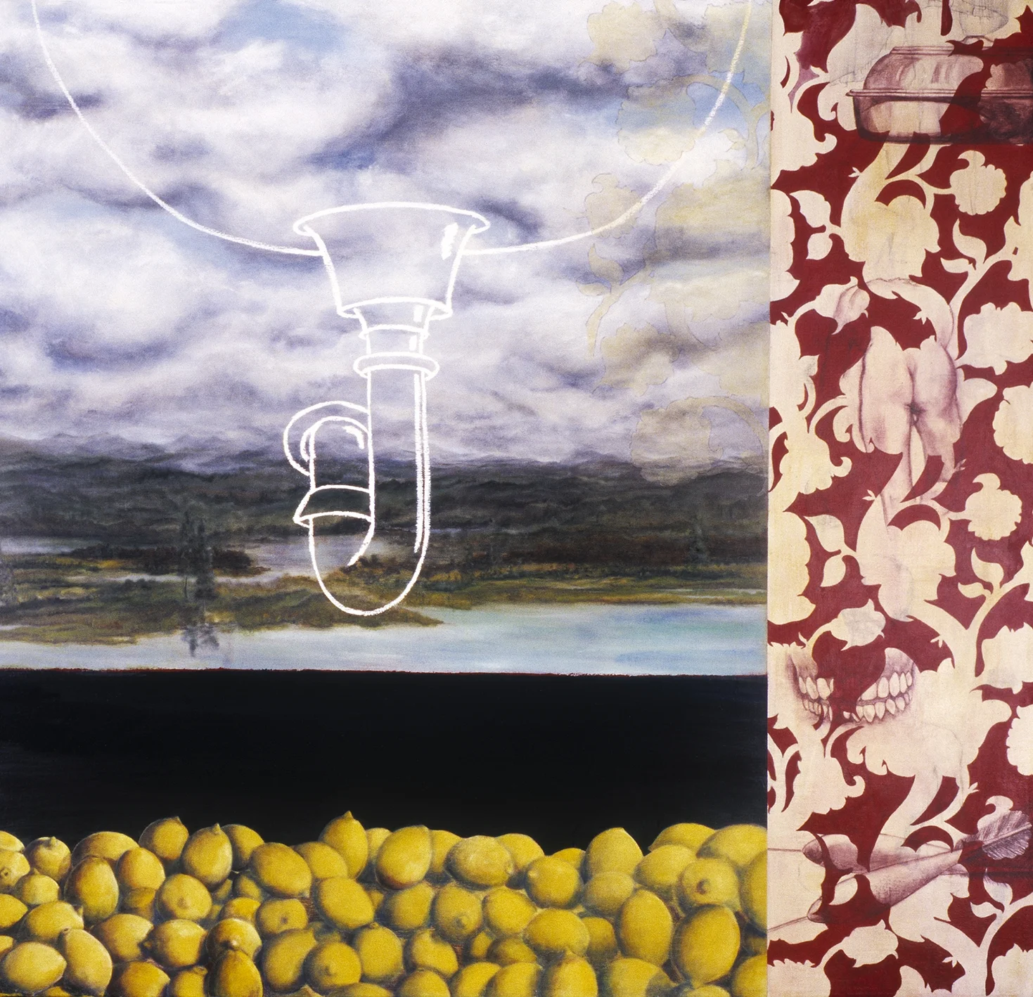  Sink 2000 oil, acrylic and wax on canvas, 47” x 48”    sold   