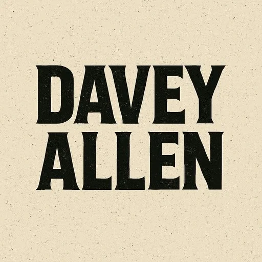 Text saying 'DAVEY ALLEN' on a beige background