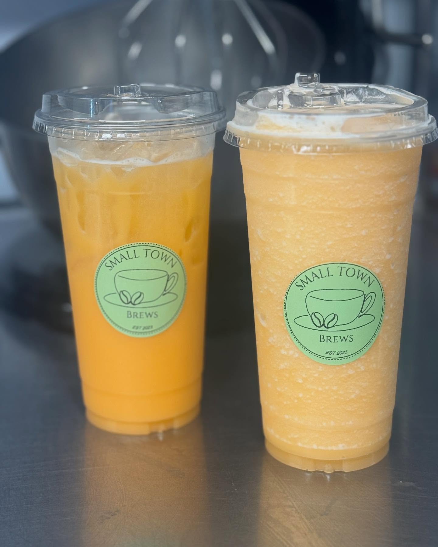 The Creamsicle 🍊

Our newest energy drink is bursting with orange + creamy goodness, it is perfectly nostalgic and totally refreshing!

Enjoy it frozen like some of customers have for a dreamy slushy or iced for a crisp, cool sip.
Only at Small Town
