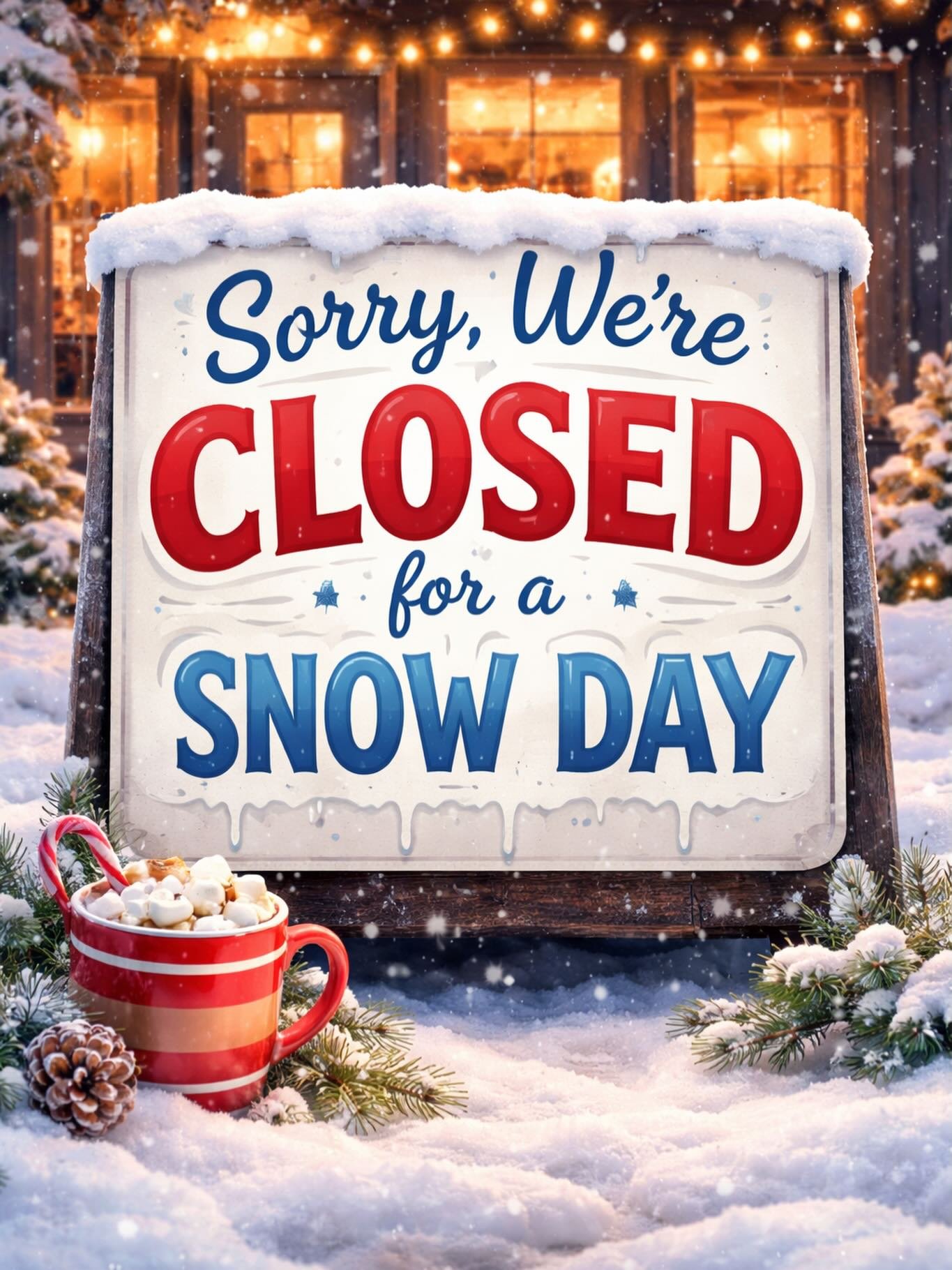 We are closed due to the heavy snowfall Today, Sunday January 25th. We hope to reopen Monday unless we see a significant amount of ice tonight. Thank you for all the support on Saturday, braving the cold temps. Stay warm and be safe! 

#smalltownbrew