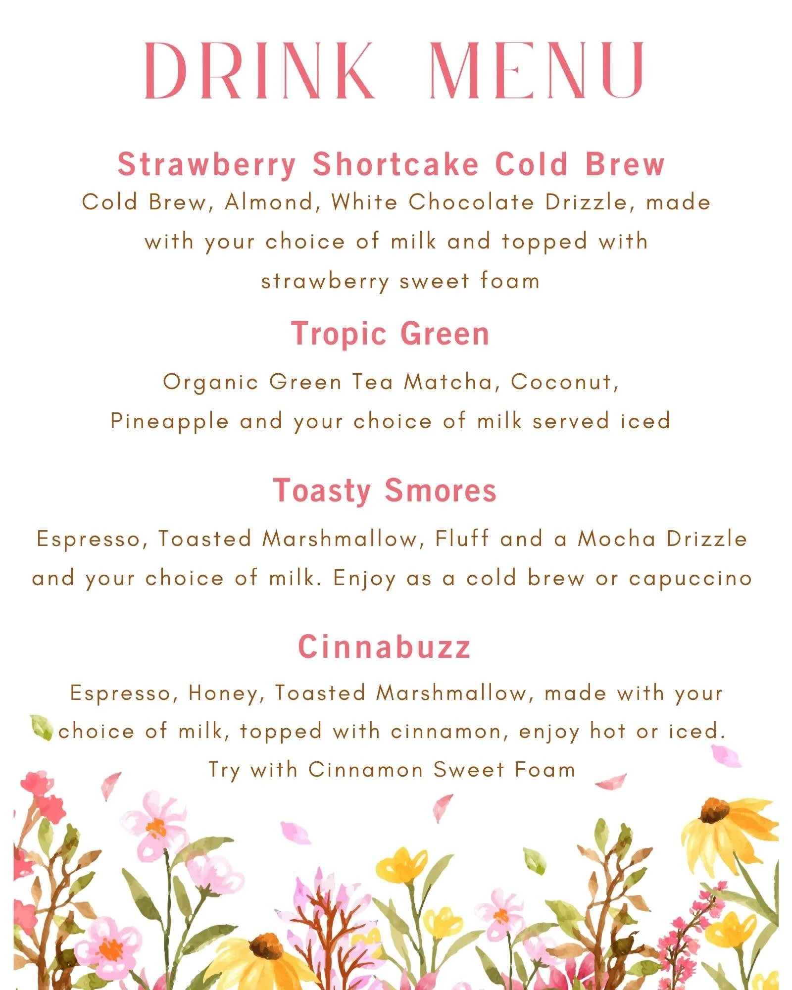 Our early summer menu has been a hit! 💚☕️

Tell us what your favorite drink has been and tag a friend you need to grab coffee with on this beautiful weekend to come! 🌸

#smalltownbrews #keepingsococaffinated #dealemd #coffeeshop #smallbusiness