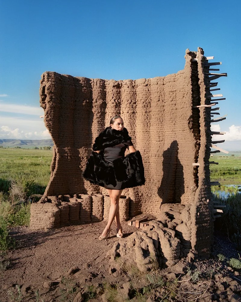 Esperanza “Sole” García standing in dwelling she designed and created