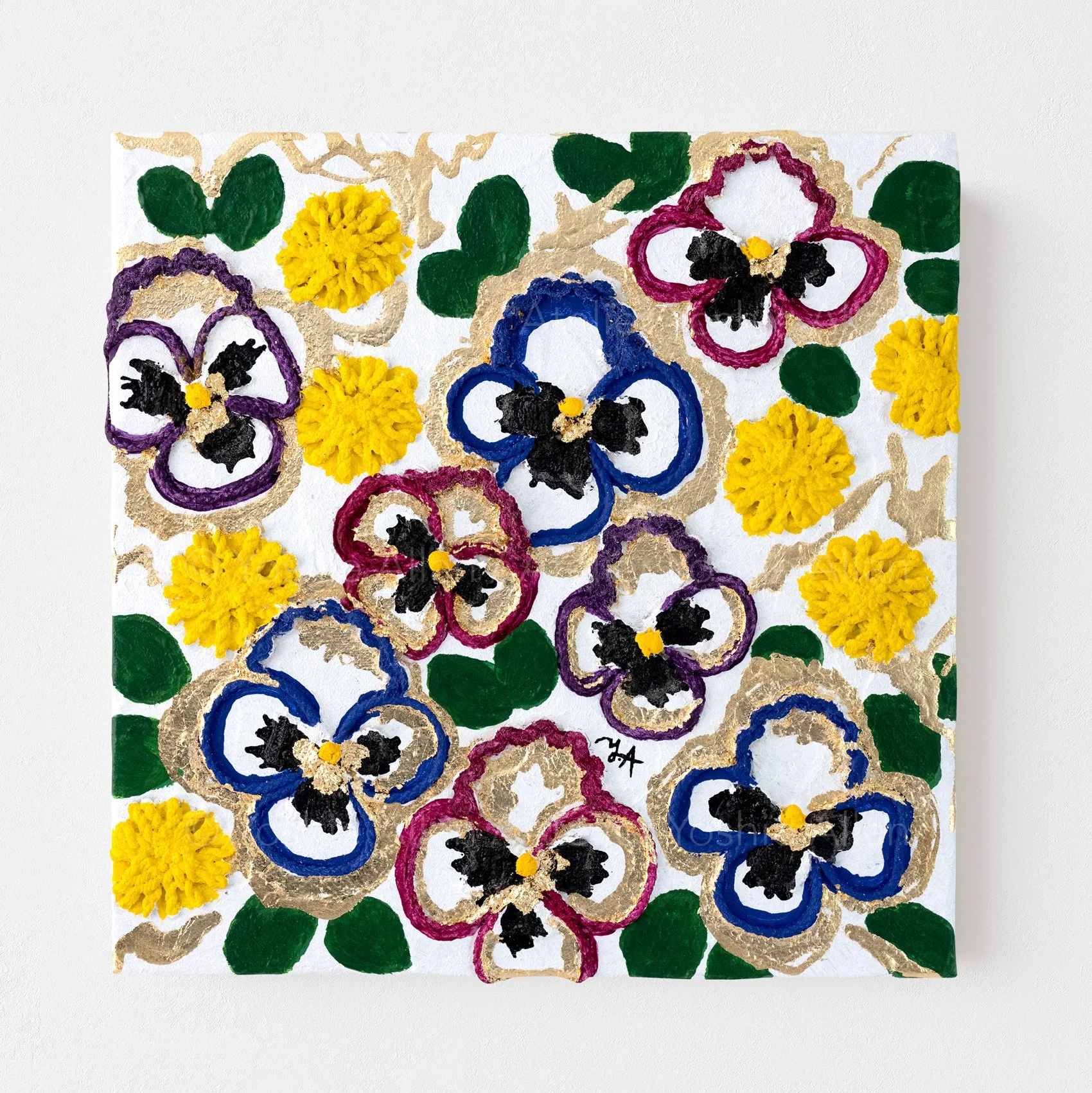 Flowers in Rhythm 11 — Chrysanthemum & Pansy by Yoshie Allan