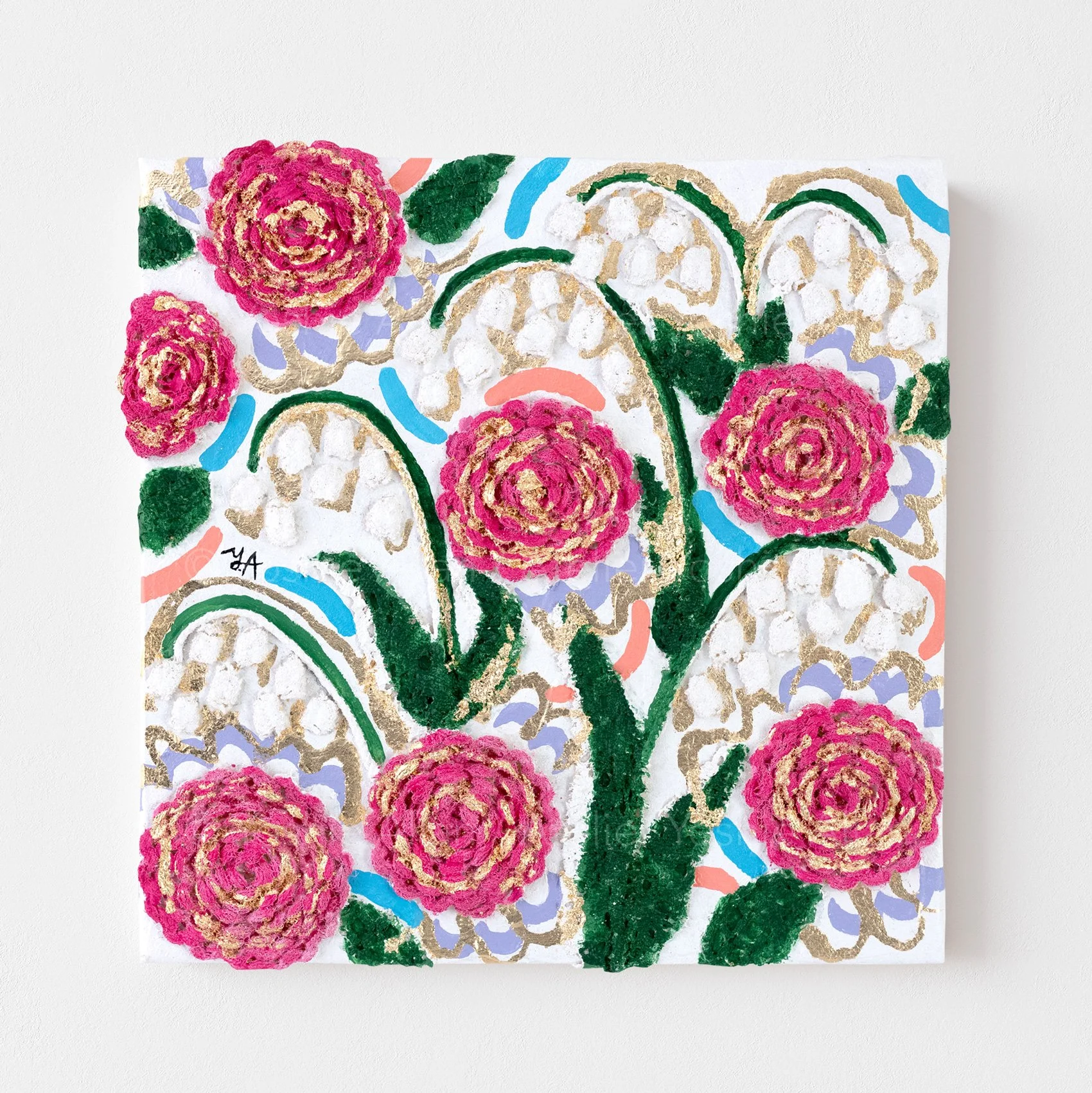 Flowers in Rhythm 05 — Lily of the valley and Peony by Yoshie Allan