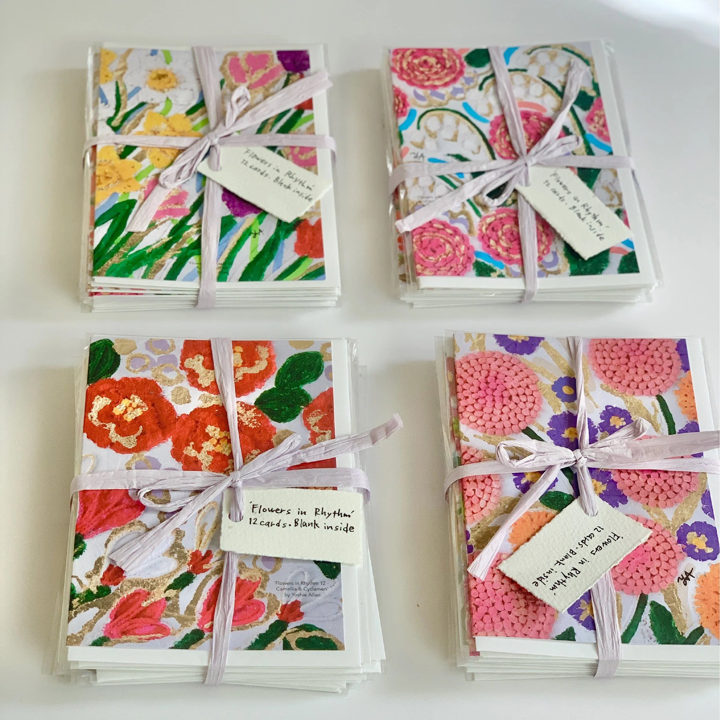 Flowers in Rhythm — 12 Greeting Card Set