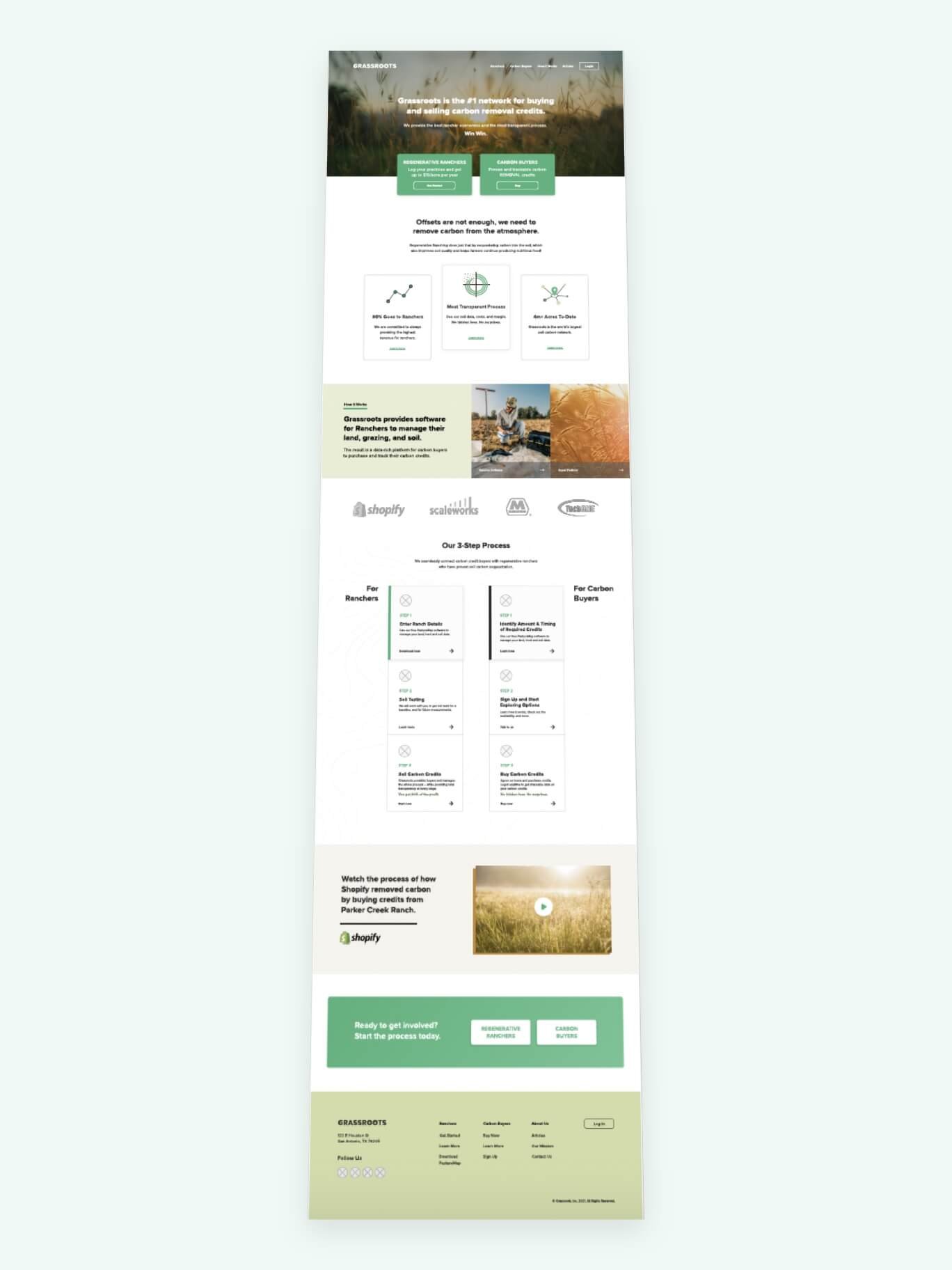 Hi-fi prototype of home page
