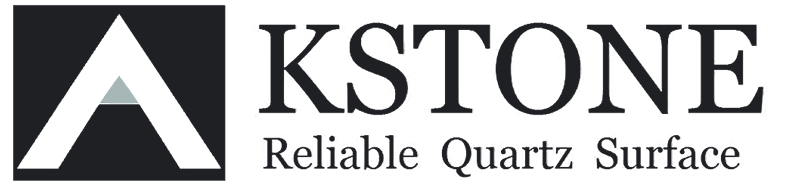 Kstone logo featuring a stylized mountain peak and the text 'KStone Reliable Quartz Surface'.