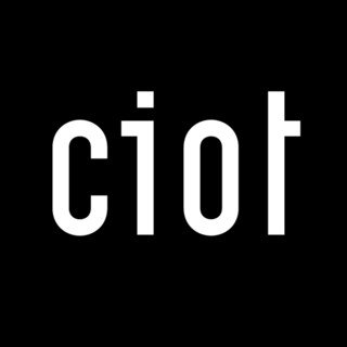 The image shows the word "ciot" in white lowercase letters on a black background.