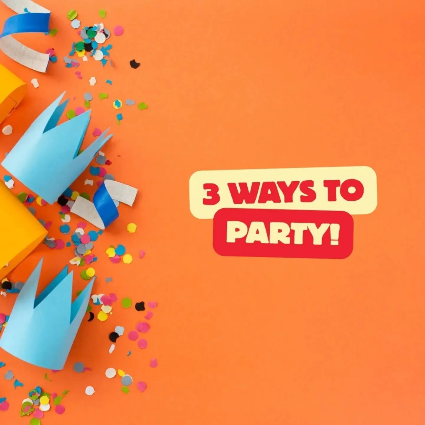 🎉 3 Ways to Party! 🎉
Planning a celebration? We make it easy, stress-free, and FUN!

✨ Every Party Booking Includes:
✔️ Plates
✔️ Tablecloths
✔️ Cups
✔️ Napkins
✔️ Utensils
✔️ Juice boxes

💡 PLUS&hellip; choose from 3 stylish backdrop arches in yo