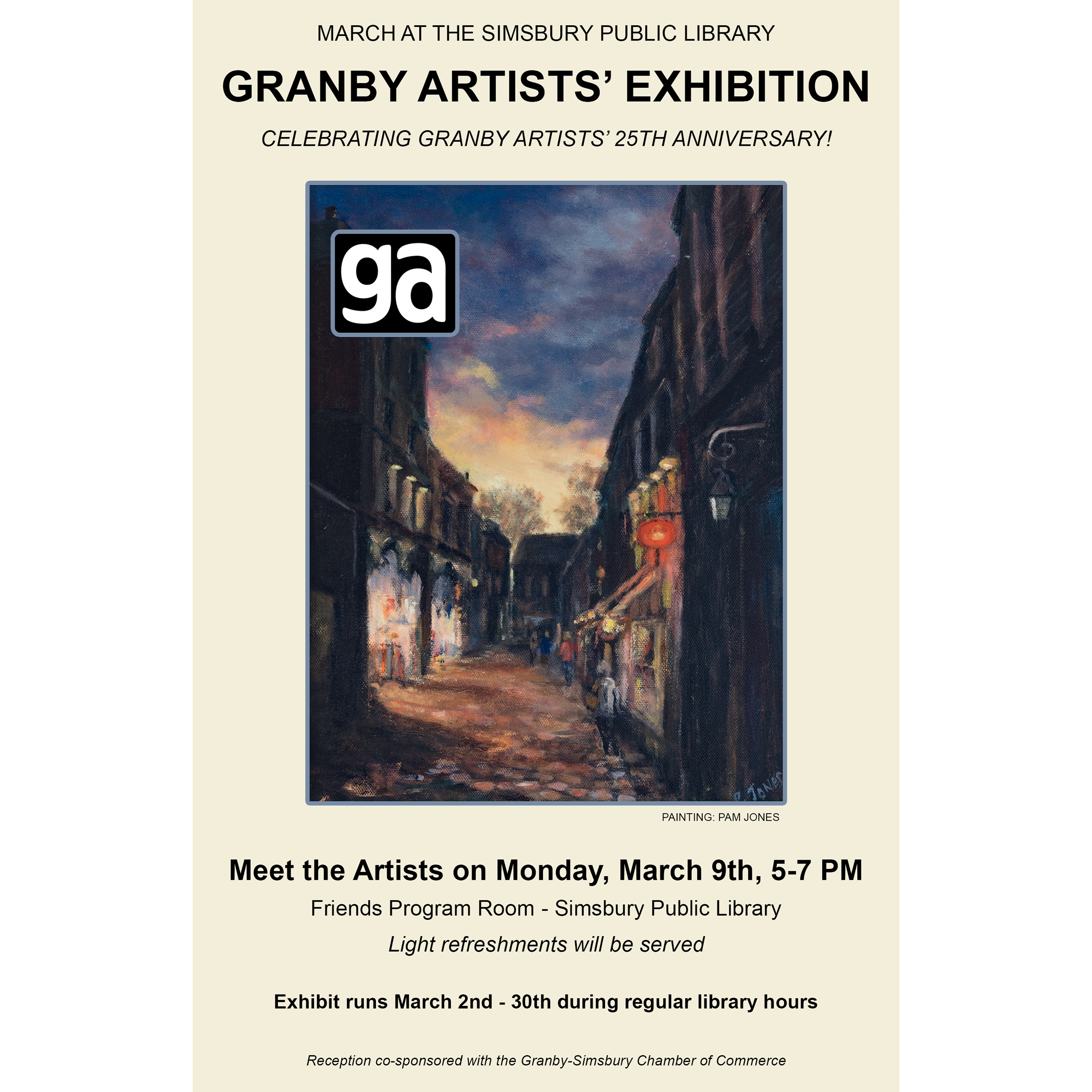 Celebrating Granby Artists 25th Anniversary at the Simsbury Public Library