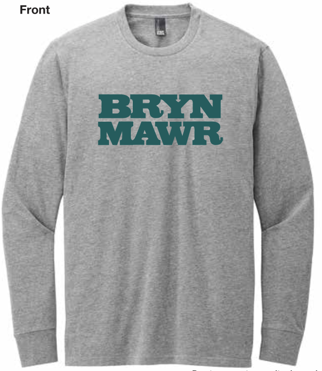 Bryn Mawr Long Sleeve T-shirt, spruce on gray