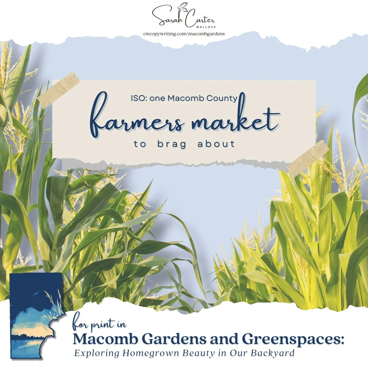 Helllllo lovely Macomb County green thumbs! Hope you're all having a lovely thaw day. I've never been so excited for 40-degree weather in my life! ❄️

Need some help from ya: do you know a local farmers market that wants ***free publicity?*** 

For r