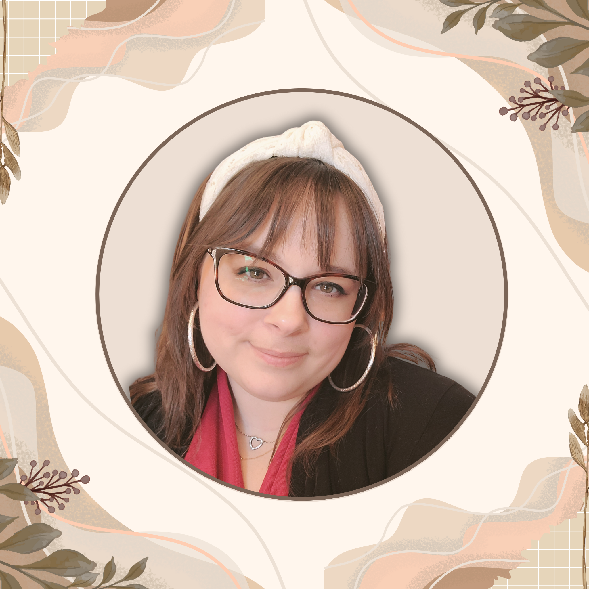 Sarah Carter-Wallace photo in floral frame