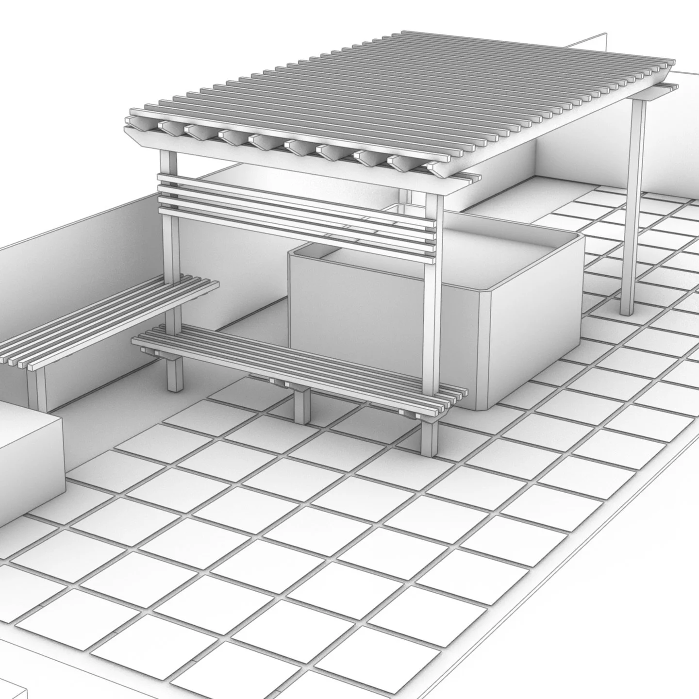Shaded rendering of a classic pergola design: 3 layers with angled tails.

Outdoor spaces work best when movement is considered early. Clear paths, defined zones, and unobstructed sightlines make circulation intuitive so people understand where to wa