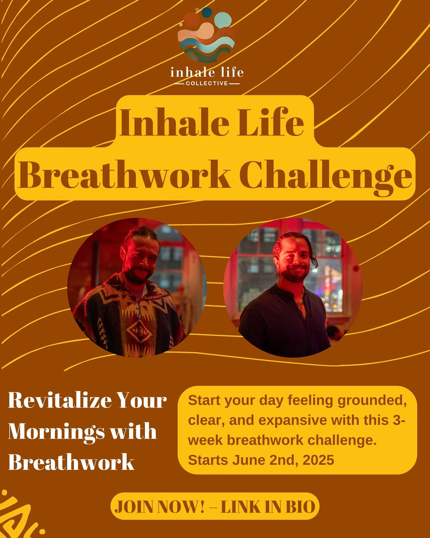 Familia&hellip; we&rsquo;re back!!

The Inhale Life Breathwork Challenge returns June 2nd, and we&rsquo;re moving through all 7 energy centers over 3 weeks of weekday mornings.

You don&rsquo;t have to do it all at once&mdash;you can join for 1 week,