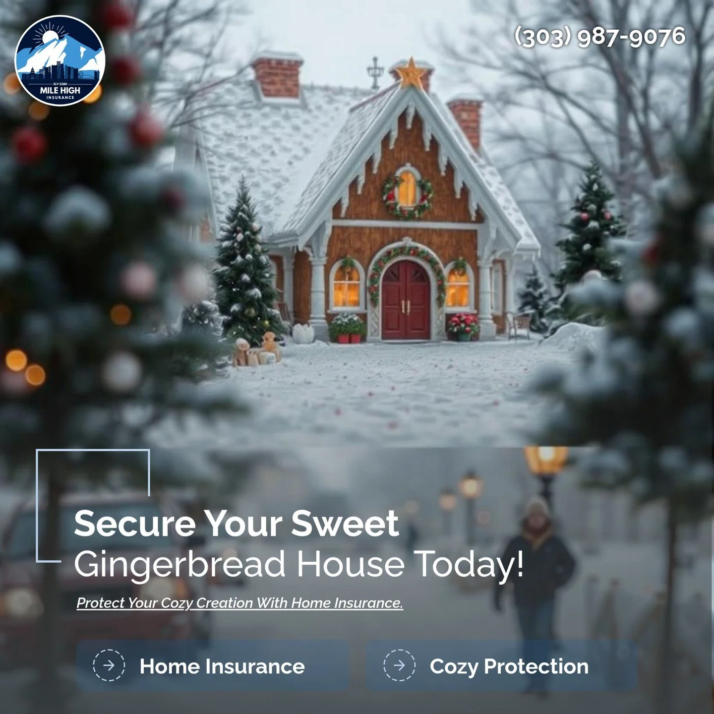 Your gingerbread house is a delightful creation, but did you know it symbolizes your real-world home? Just like you would want to safeguard your sugary masterpiece from disasters, securing your property with home insurance is essential! 🏠✨ 

Home in