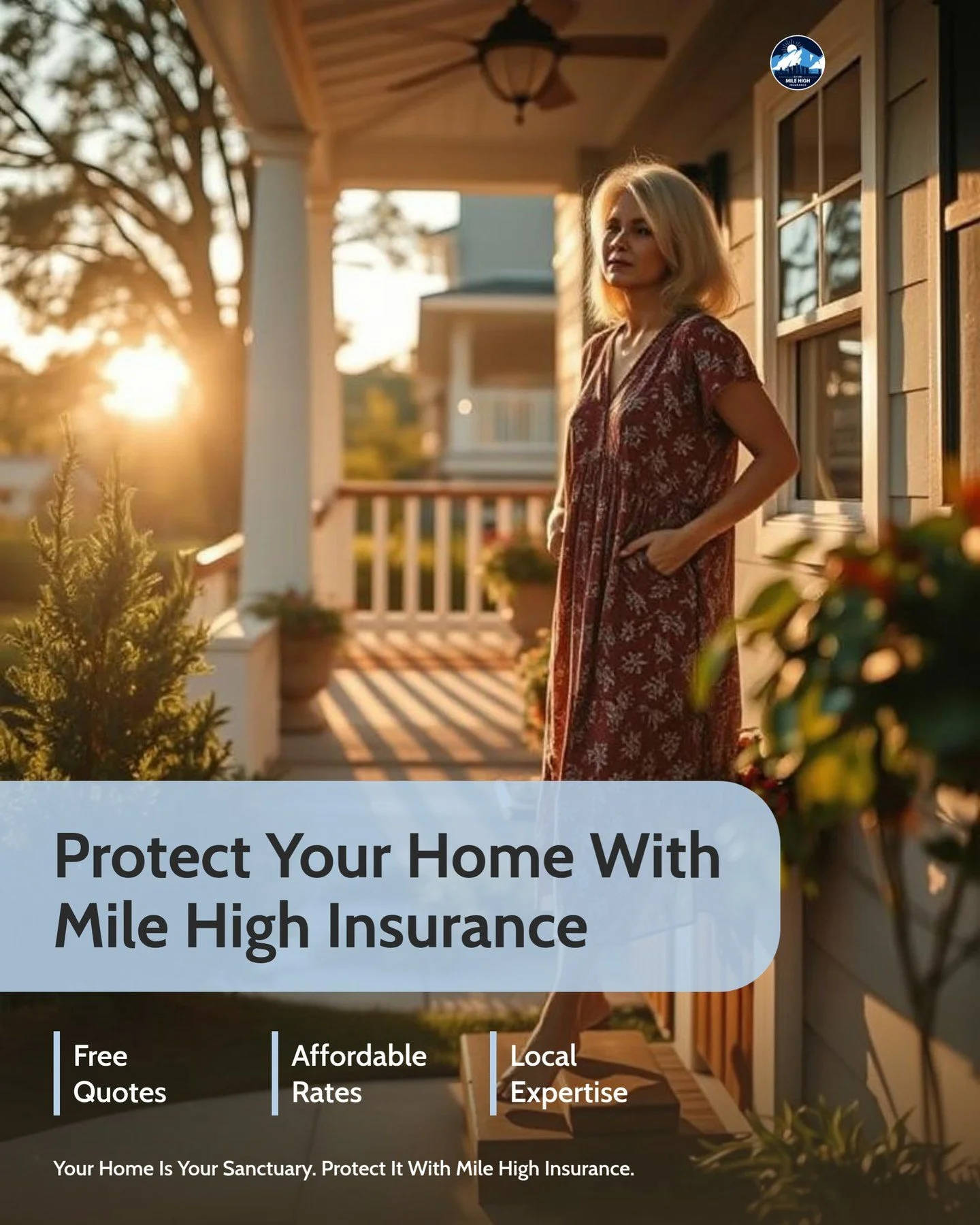 Your home is more than just a structure; it's a sanctuary filled with memories and comfort. 🌅 With the beauty of Lakewood as your backdrop, ensure that your haven is protected. At Mile High Insurance, we understand the value of safeguarding your mos